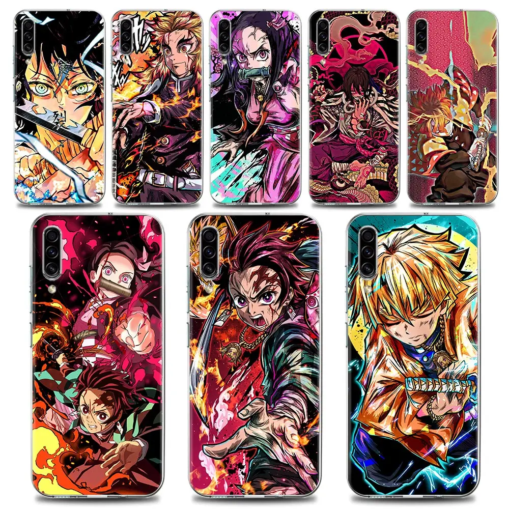 

Clear Case For Samsung Galaxy A50 A70 A30s A30 A40 A20 E A03 A04S Note 20 Ultra 8 9 10 Cover Demon Slayer Kimetsu no Yaiba Anime