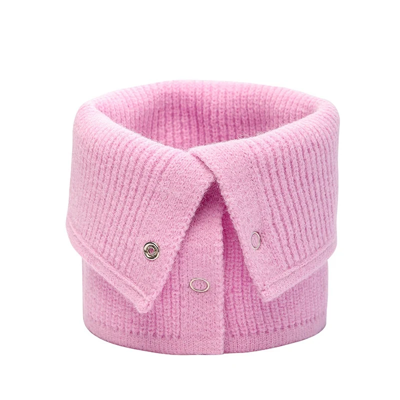 

Knitting Thicken Keep Warm Solid Color Women Neck Collar Unisex Winter Outdoor Ride Ski Cold Protection Neckerchief Scarf