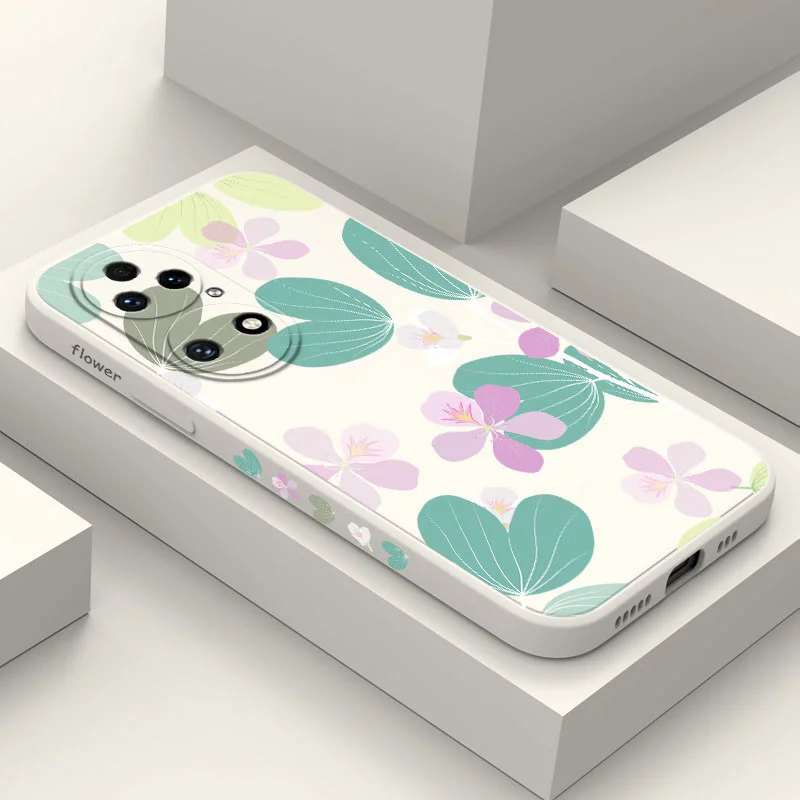 

Large-leaved Florets Phone Case For Huawei P50 P40 P30 P20 Pro Lite Nova 10 10SE 9 9SE Mate 50 50E 40 30 20 Pro Lite Cover