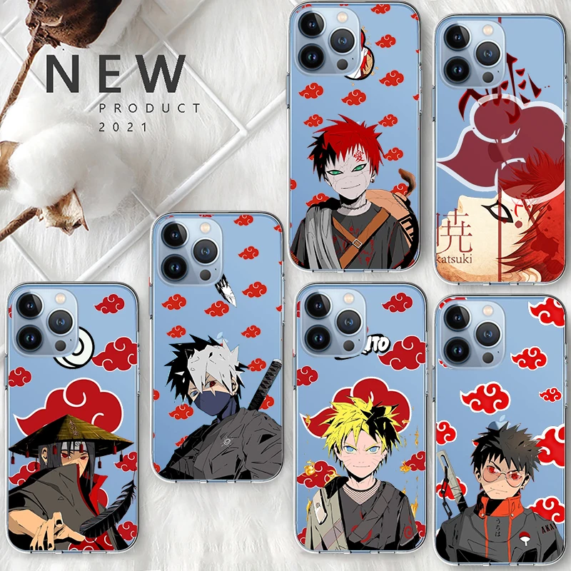

Gaara Kakashi Naruto For Apple iPhone 13 12 Mini 11 XS Pro Max X XR 8 7 6 Plus SE 2020 5 5S Transparent Soft TPU Phone Case