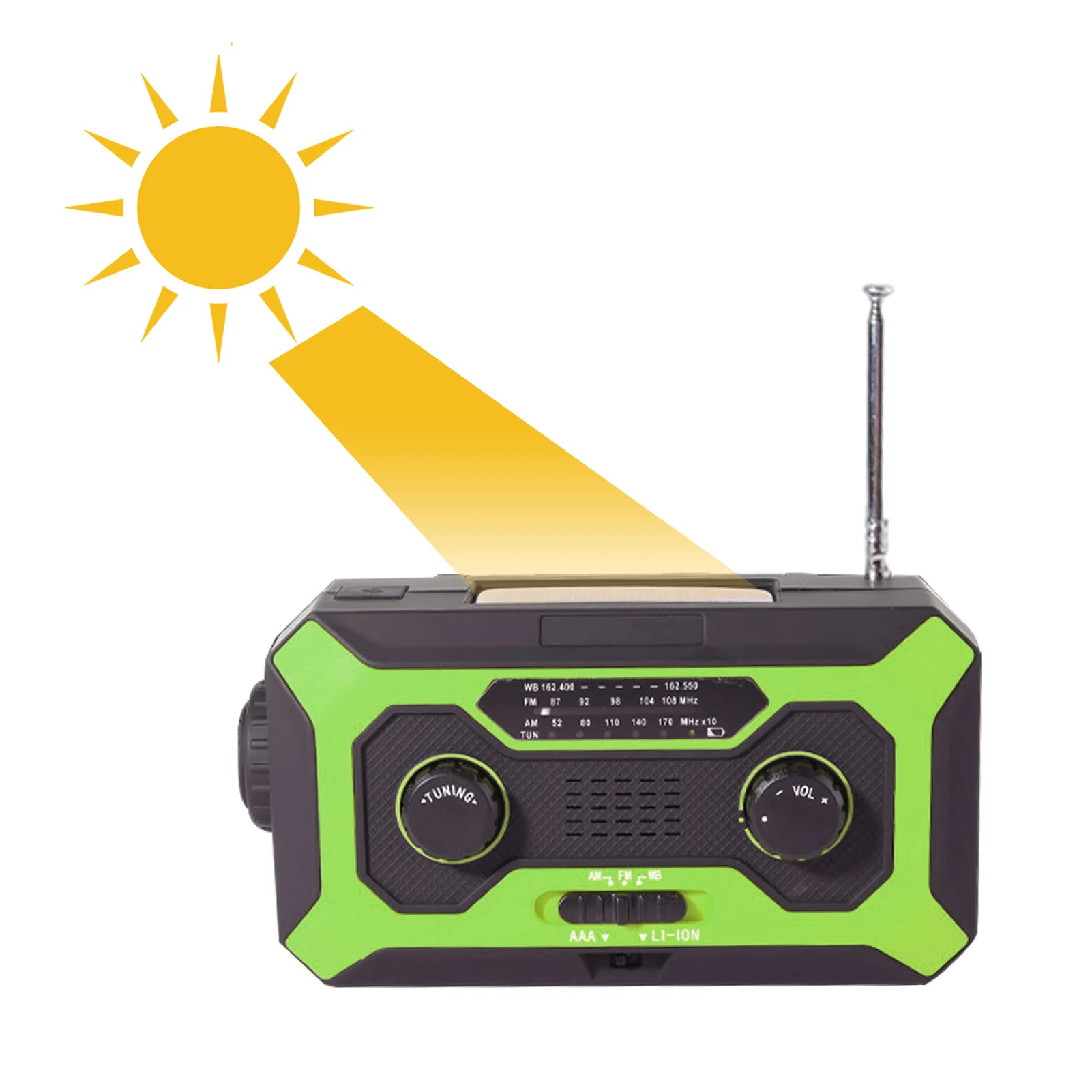 

Emergency Radio Solar Emergency Radio Weather Alert FM/AM/SW Portable Hand Crank Radio Battery Powered USB Rechargeable SOS