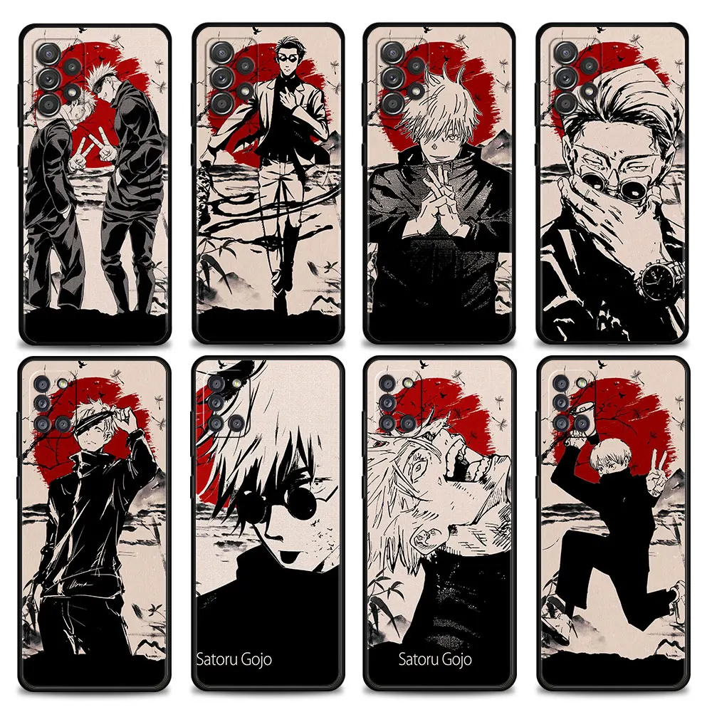 

Phone Bumper For Samsung Galaxy A12 A52 A51 A71 A32 A21s A02s 5G A31 A72 Case Silicon Funda Soft Coque Jujutsu Kaisen Gojo