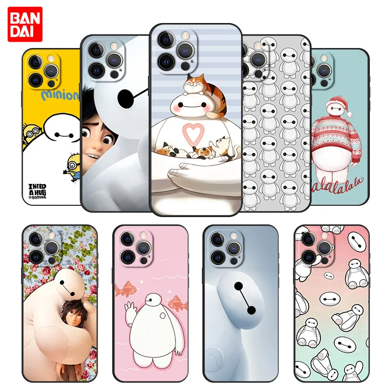 

Disney Hiro Hamada And Baymax Case for iPhone 13 12 11 Pro Max SE 2020 11pro 12pro 13pro Mini Cover Silicone Casing Black Couple