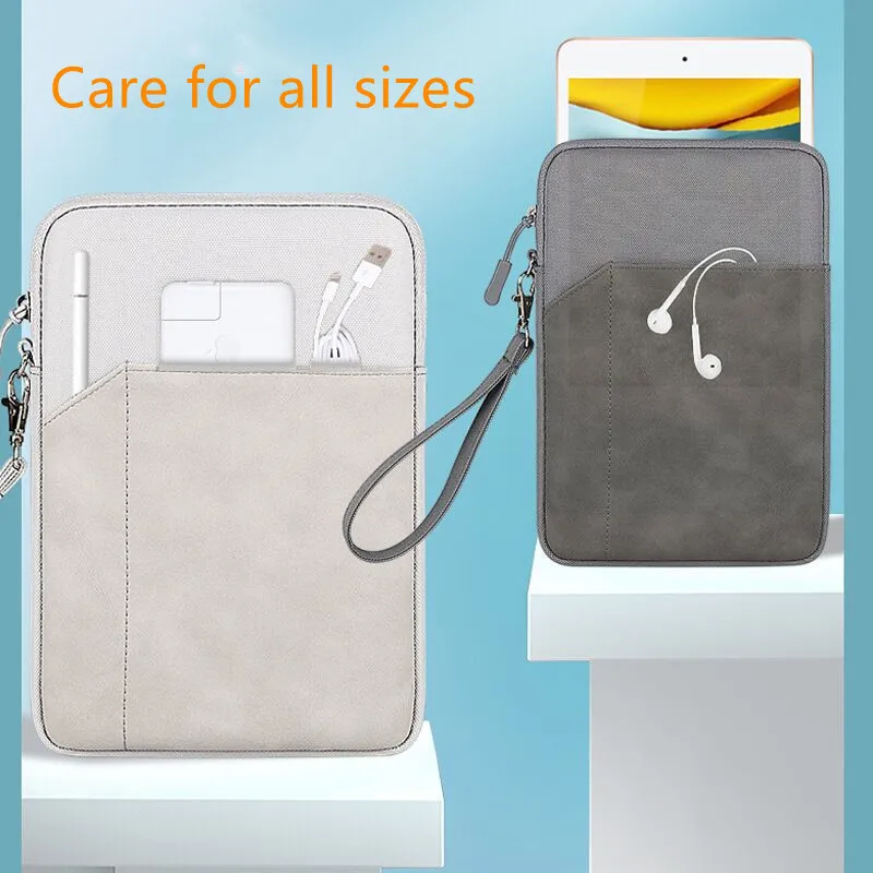 For iPad 9 Mini 6 Portable Bag for ipad 2020 2021 10.2 Air Pro 9.7 10.5 11 Case For Xiaomi Huawei Sumsung 7.9-10.8 tablet Sleeve