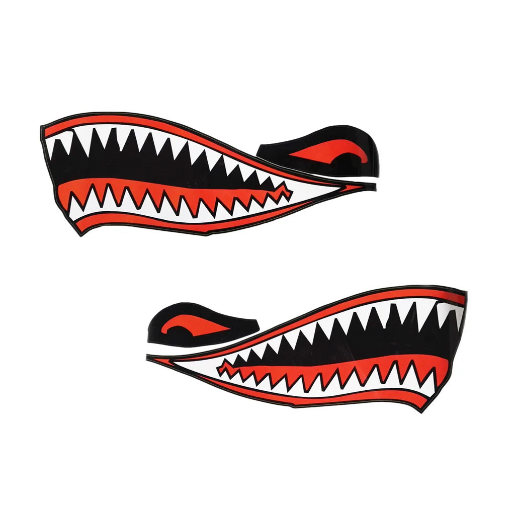 

1 pair of shark teeth mouth decal sticker decor sticker for kayak canoe boat