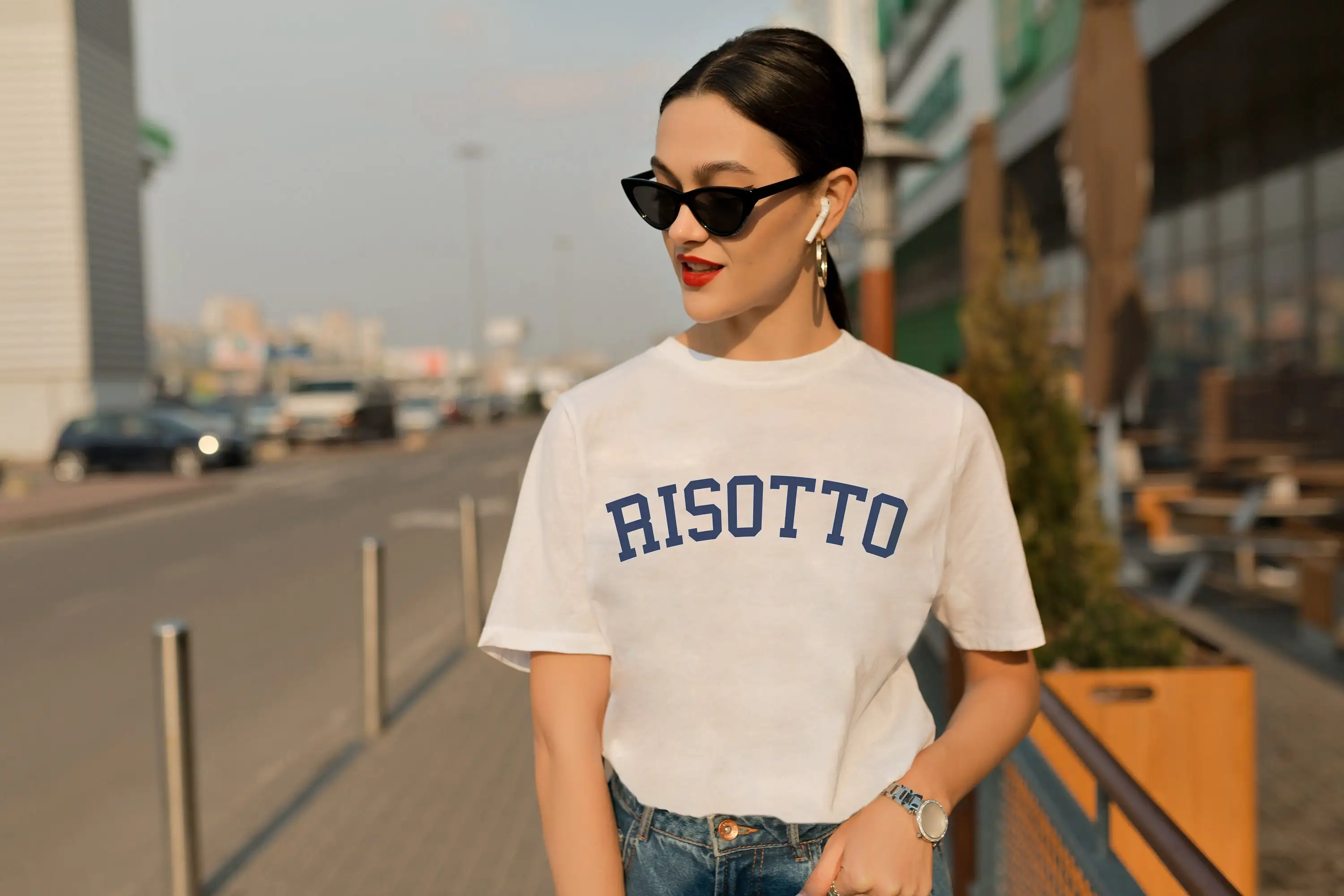 Risotto Футболка Love итальянская кухня Италия модная Сырная влюбленная футболка