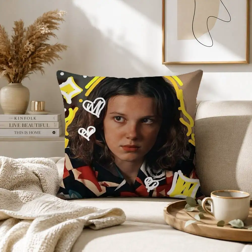 Фото Наволочка Millie Bobby Brown для дивана, гостиной, домашнего офиса, декоративный защитный чехол №2