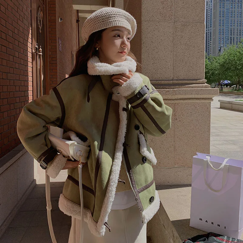 Thickened imitation lamb wool jacket jacket women