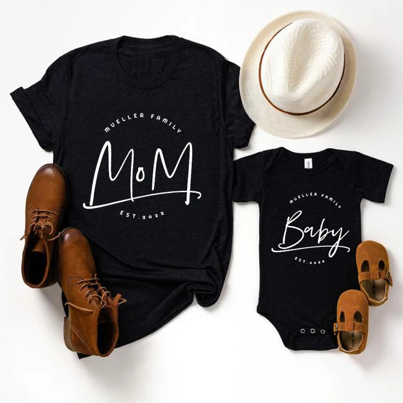 Фамилия семьи ест. Рубашка для мамы папы ребенка на годовщину рождения