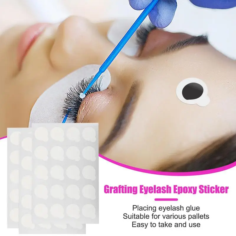 

Eyelash Extension Glue Stickers Professional Glue Pads Eyelash Extension Foil Sticker Comfortable Disposable Eyelash Pads