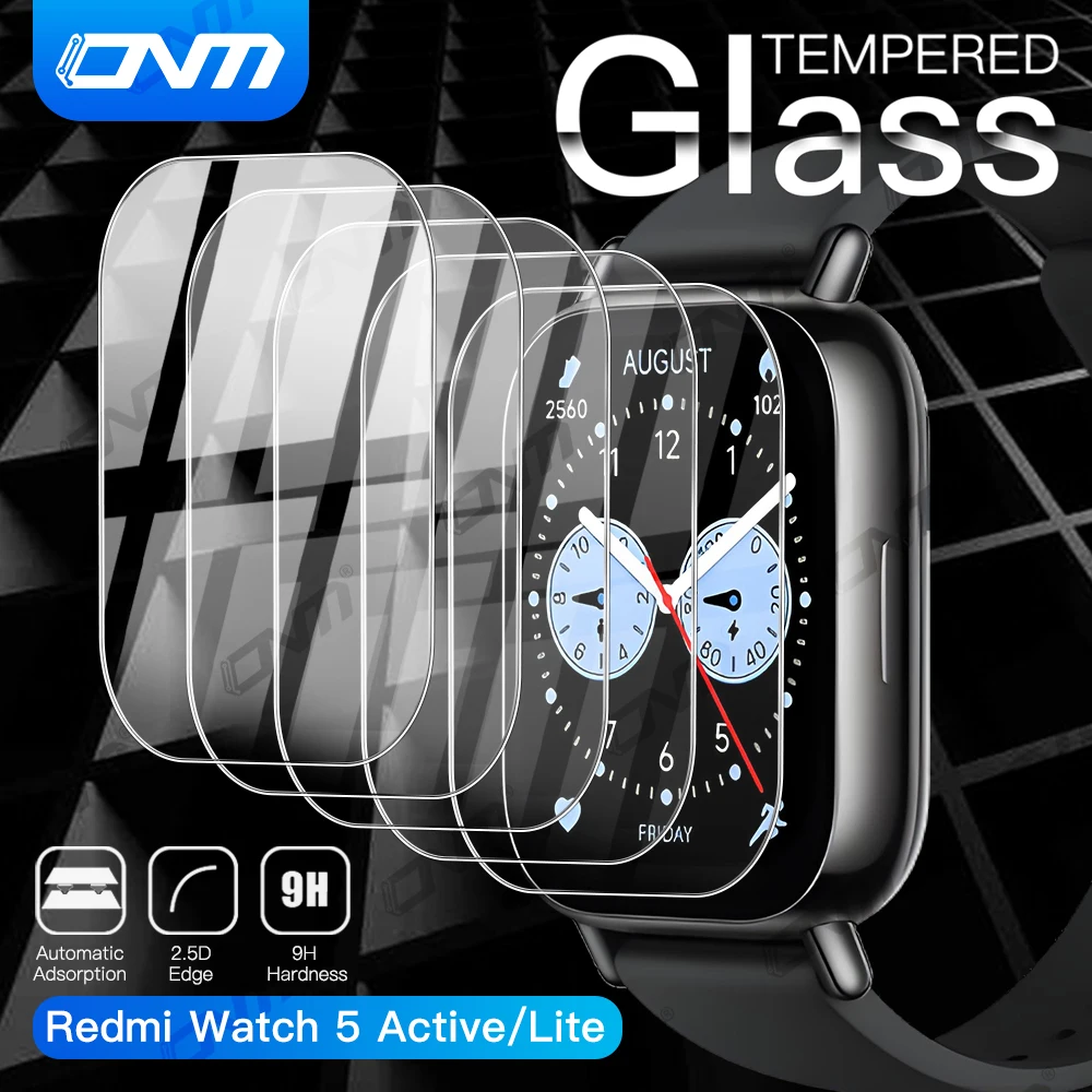 Vidrio Templado Premium 9H para Xiaomi Redmi Watch 5 Lite / Active Smart Watch, película protectora de pantalla de vidrio HD transparente, accesorios