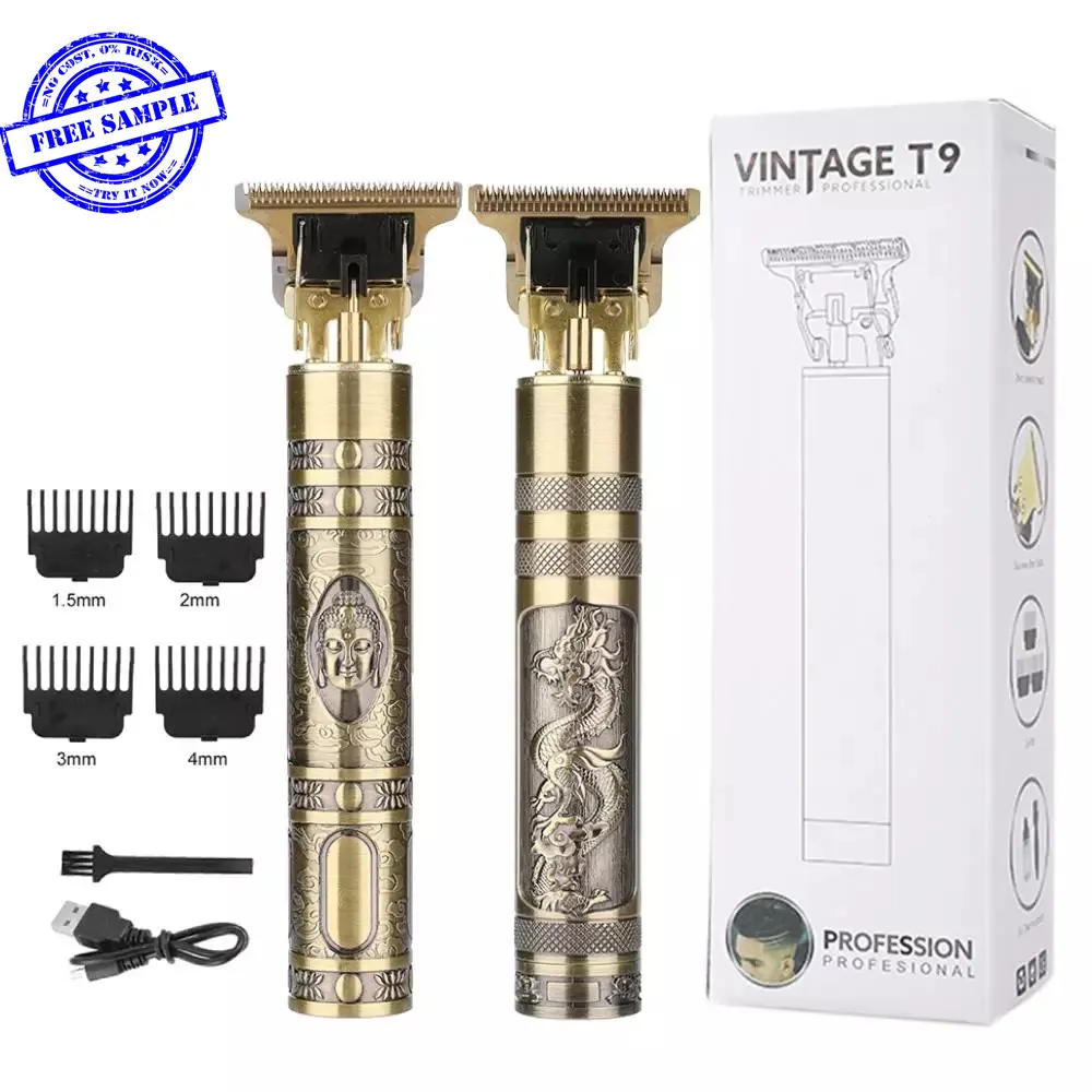 

USB Rechargeable T9 Baldheaded Hair Clipper Electric Hair Trimmer 0mm Men Barber Hair Cutting