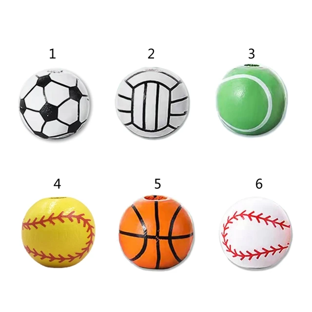 Mini Order 10pcs 25mm Basketball football baseball golf Sports Resin  Cabochons Flatback Clay Bead Charms Material Clip Decor - AliExpress