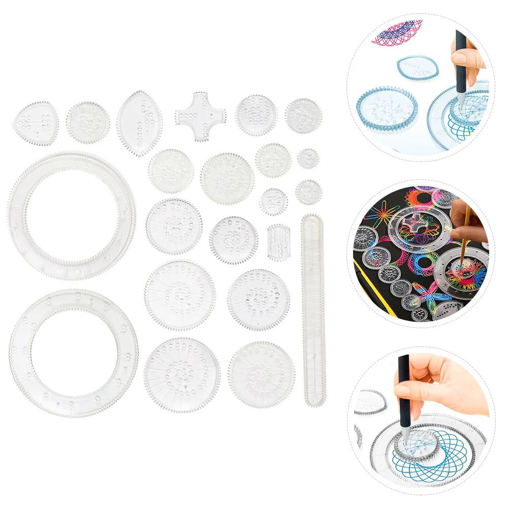 

Wheel Kids Educational Toys Beautiful Drawing Toy Ruler Painting Multi-function Plastic Child