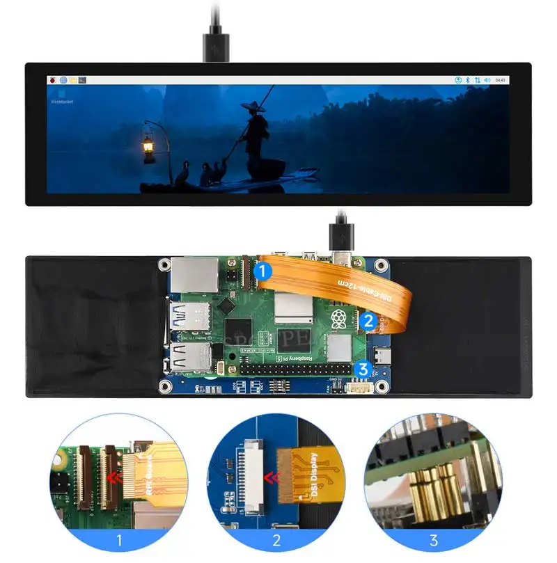 Raspberry Pi 8 8-дюймовый DSI MIPI-дисплей емкостный сенсорный ЖК-экран 480x1920