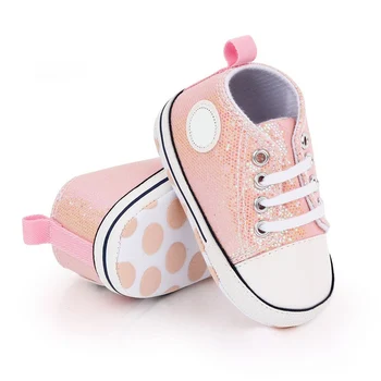 Classic Flash Baby Shoes Infant Boys Girls Sports Shoes Crib Shoes Toddlers Soft Sole Anti-slip First Walkers Baby Sneakers 1