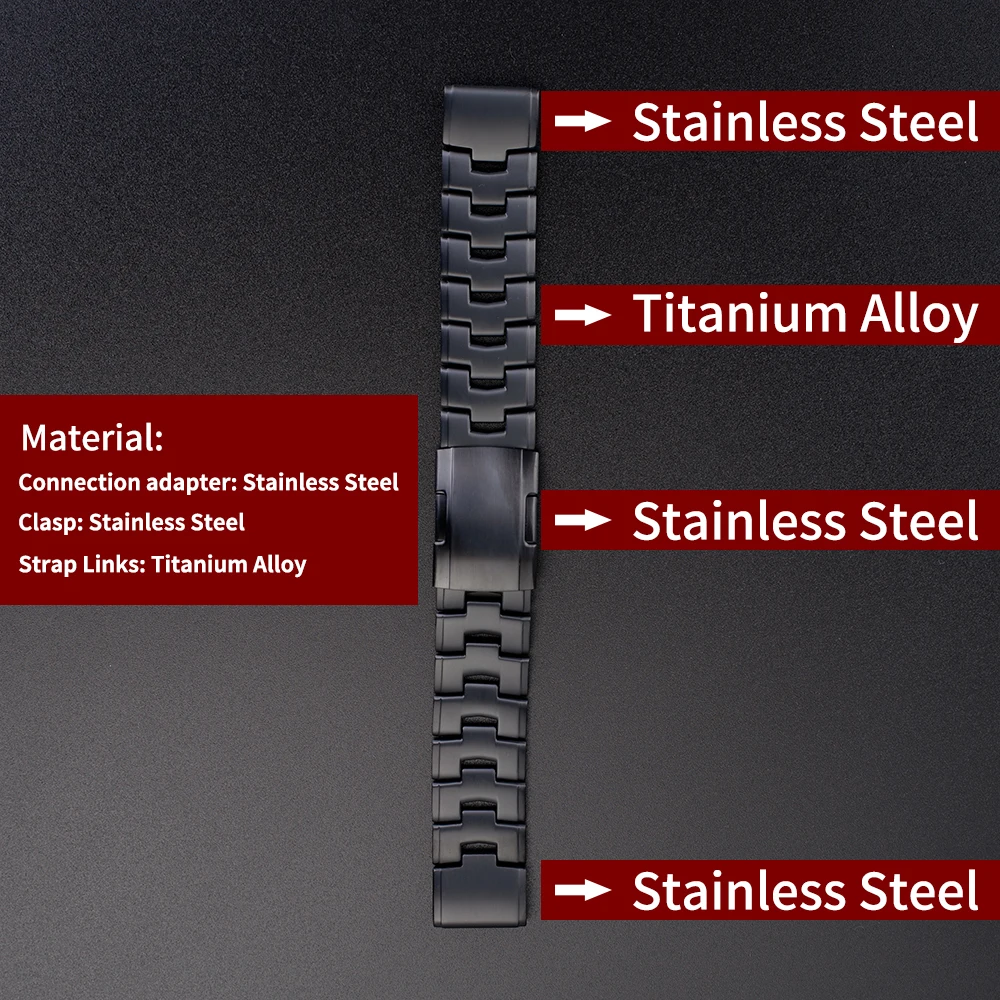 Quick Release Titanium Alloy Stainless steel band For Garmin Fenix 7 7X Fenix6 6X Pro 5 5x plus Epix Enduro Bracelet Watchbands