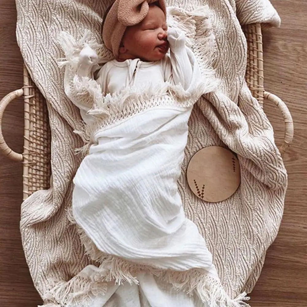 

Swaddle Blanket Simple Lightweight Skin-Touch Solid Color Cotton Baby Receiving Blanket Baby Swaddle Blanket for Baby Girls