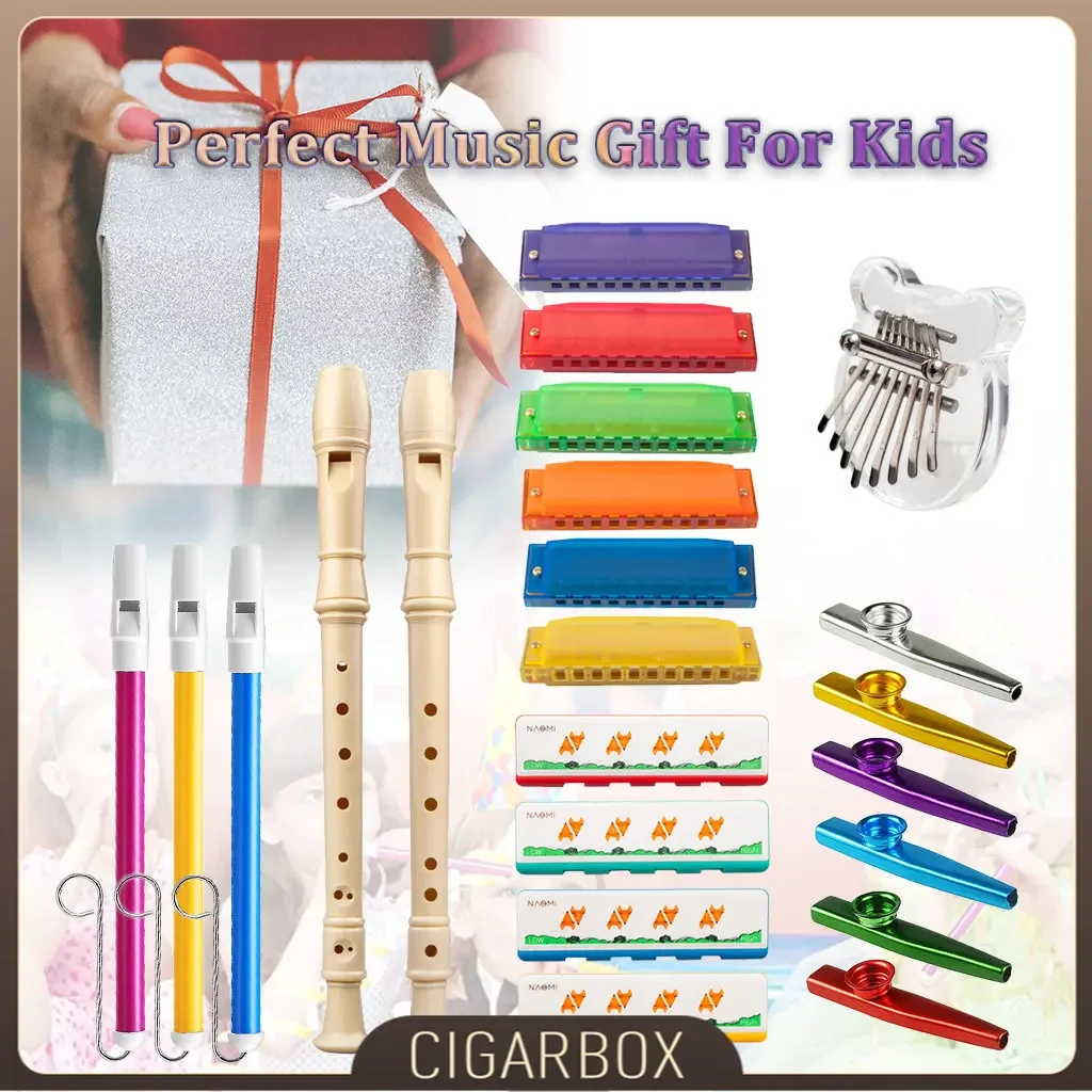 Губная гармошка Калимба слайд-свисток флейта Kazoo рекордер большой палец