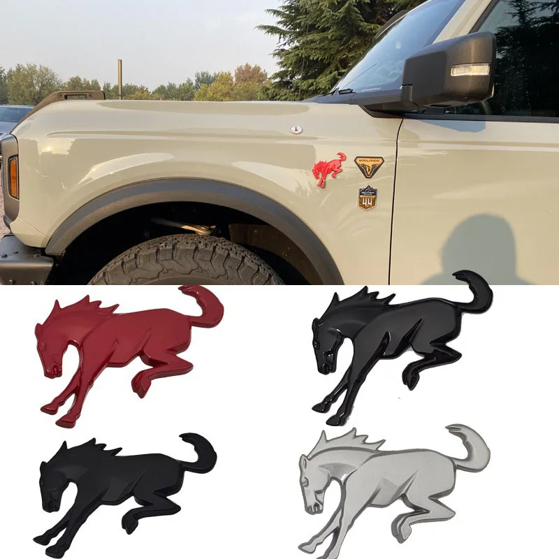 

Horse Badge Fender Decoration Emblem Grill Logo For Ford Bronco Exterior Trim Accessories