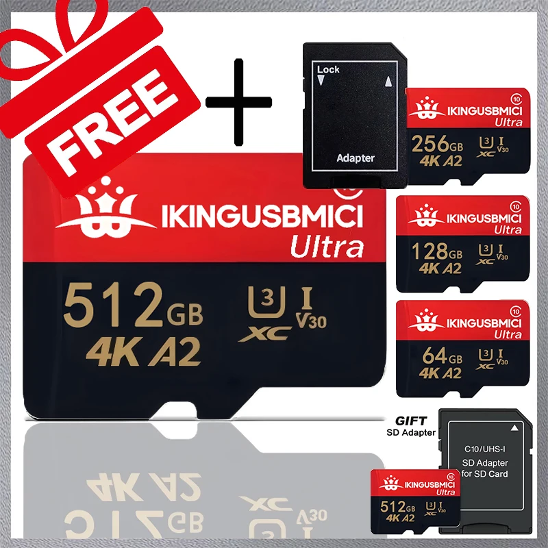 Фото Карты памяти и карты Micro SD, карты SD, карты TF, быстрое чтение и запись, эффективные, 32 ГБ/64 ГБ/256 ГБ/512 ГБ для ПК, ноутбуков, Mac №1
