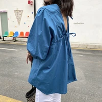 solid color new summer women tops sexy backless korean style fashion new puff sleeve tee shirts femme hemd damen chemise vintage
