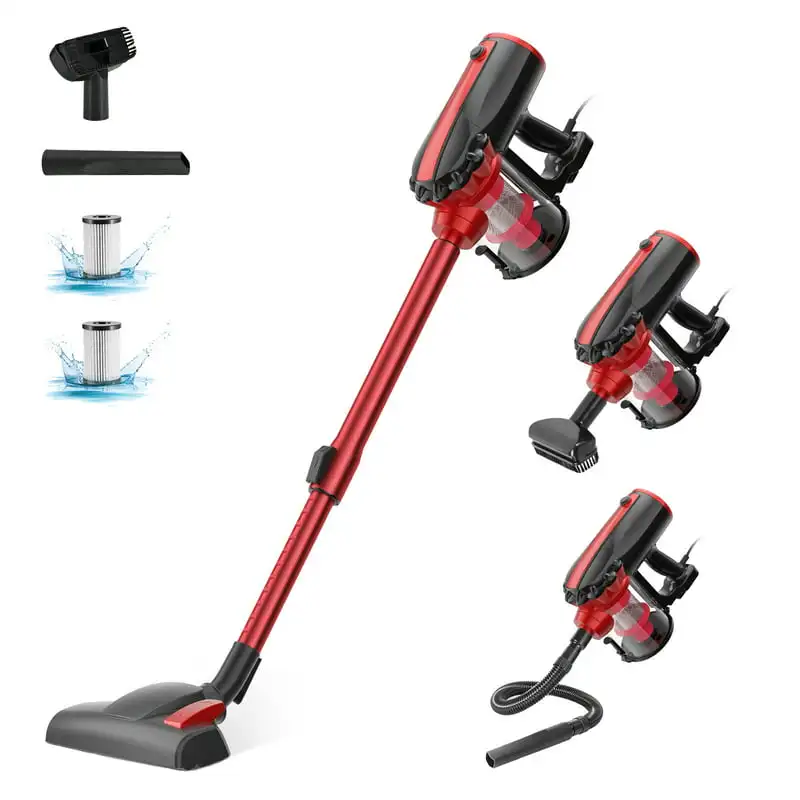 

Vacuum Cleaner, 17Kpa Lightweight Corded Stick Vacuum, Deep Cleaning for Hard Floor