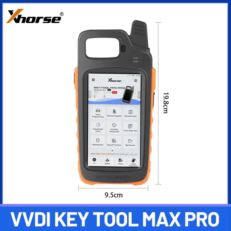 

Xhorse VVDI Key Tool Max PRO Combines Key Tool Max and Mini OBD Tool Functions Adds Voltage and Leakage Current
