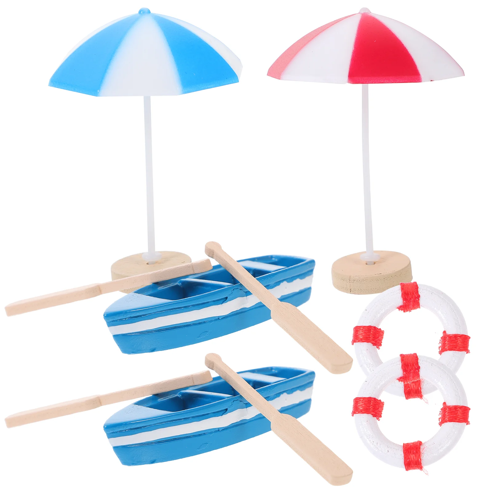 

Beach Umbrella Micro Scene Toys Miniature Dollhouse Decoration Wood Style
