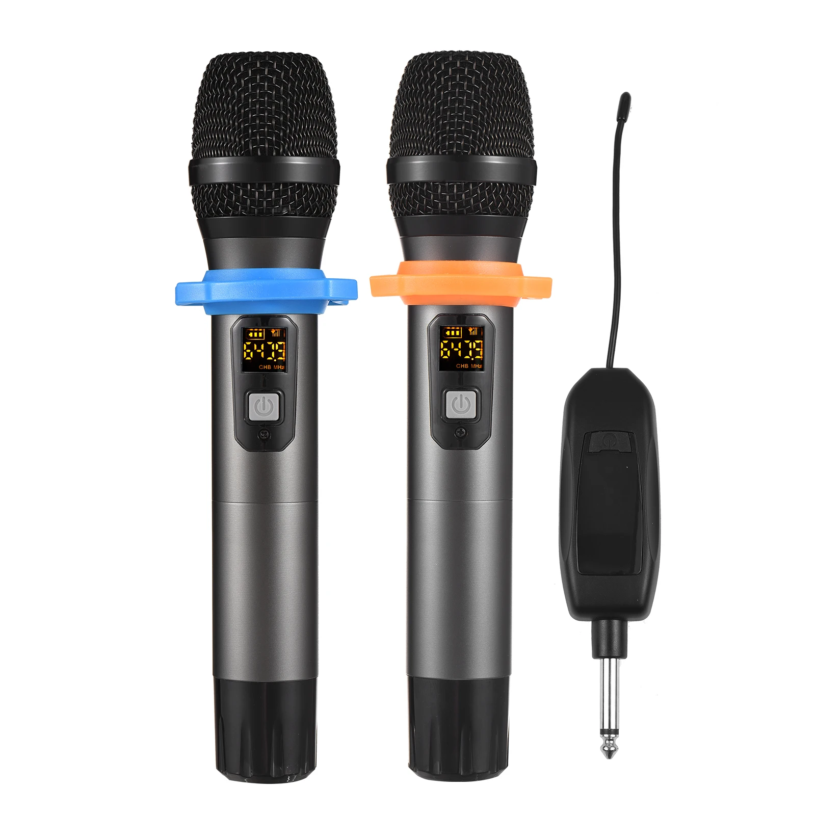 

Professional UHF Wireless Microphone System with Dual Handheld Cordless Microphones & Rechargeable Receiver Video Live Broadcast