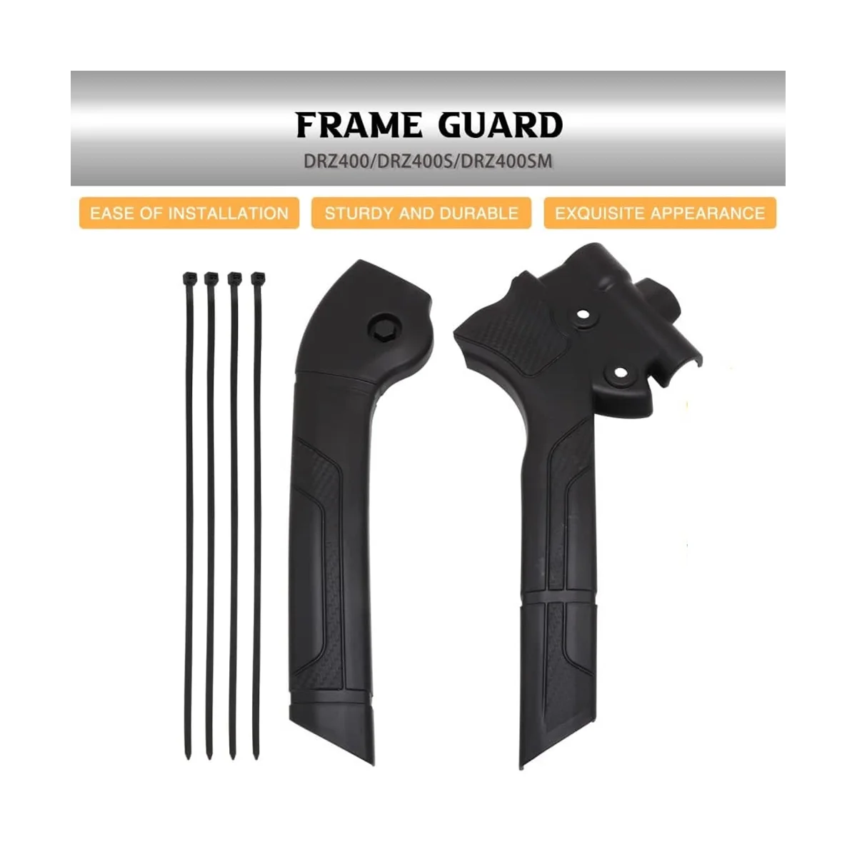 Защитная крышка рамы мотоцикла для DRZ400 DRZ400S DRZ400SM DRZ 400 400S 400SM Черная