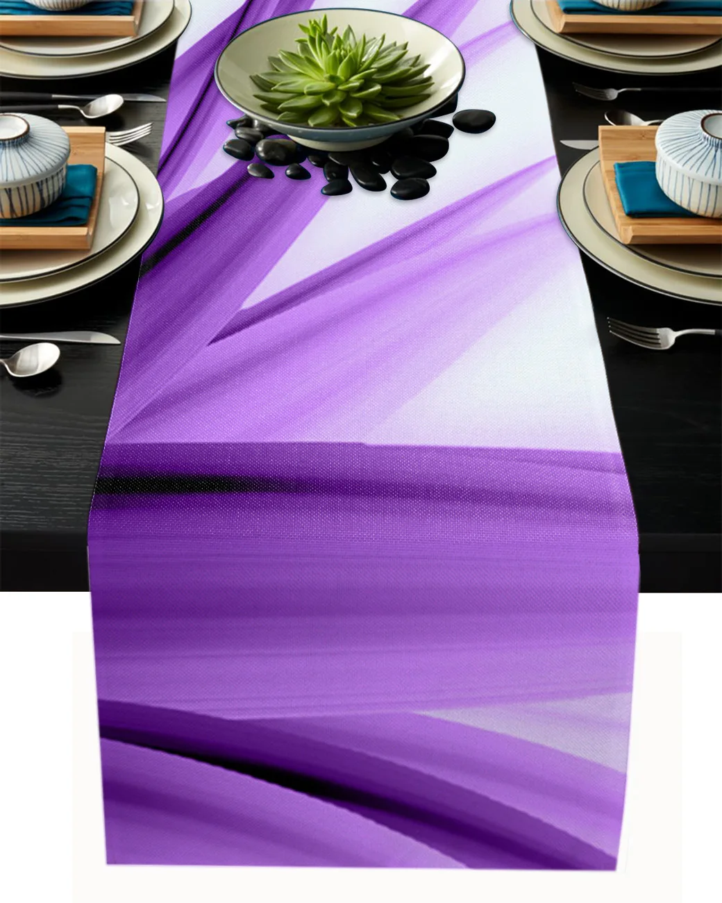 

Petals Purple Beautiful Tablecloth Table Runner Decoration Home Decor Dinner Table Decoration Table Decor