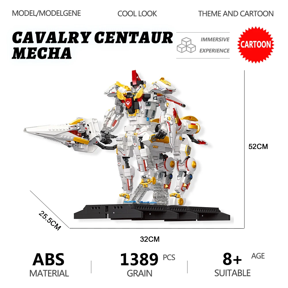 

MOC мультяшная кавалерия, тантавр, Mecha, деформируемые, модели-роботы Buliding блоки, наборы, мелкие детали, кирпичи, игрушки для детей, подарочный набор для мальчиков