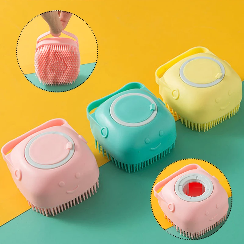 

Silicone Bath Brush Universal Bath Brush Multifunctional Massage Brush Geometric Shampoo Brush Skin-friendly Bathroom Supplies