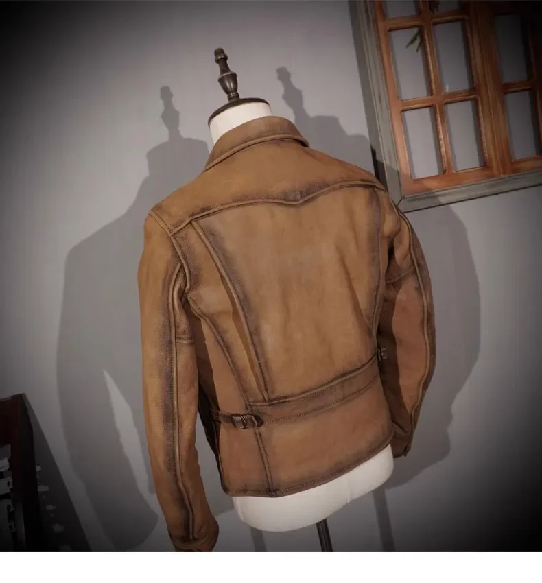 Новинка! Оптовая продажа роскошная винтажная куртка из натуральной кожи.