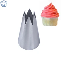 1pcs piping nozzle cake decorating tools stainless steel icing nozzles cream pastry nozzles large size open star tips 633