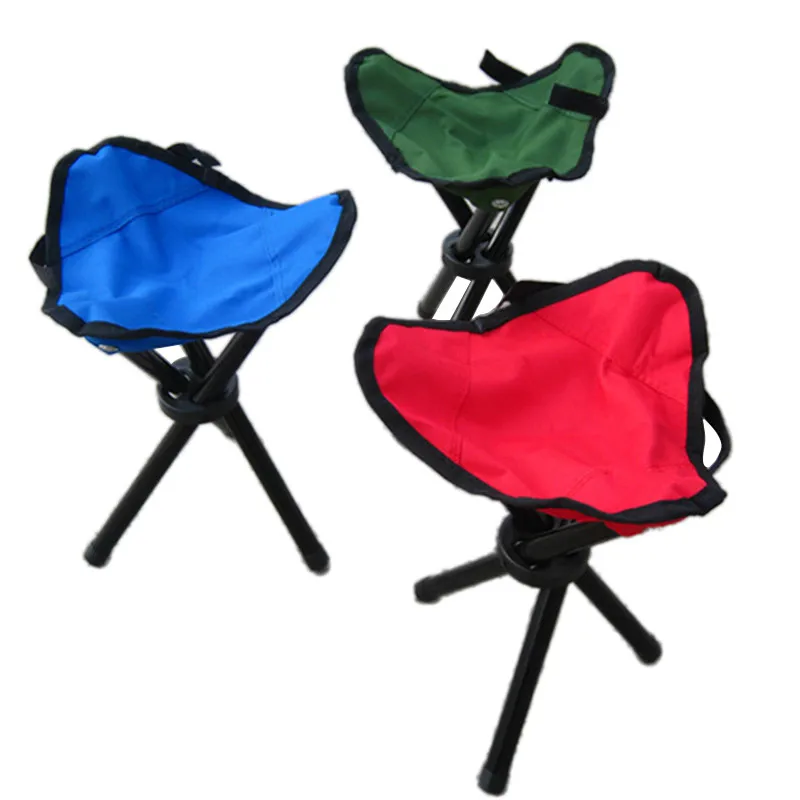 

Comfortable Outdoor Camping Folding Stool Three-legged Foldable Multipurpose Fishing Chair Camping Beach Fishing Travel