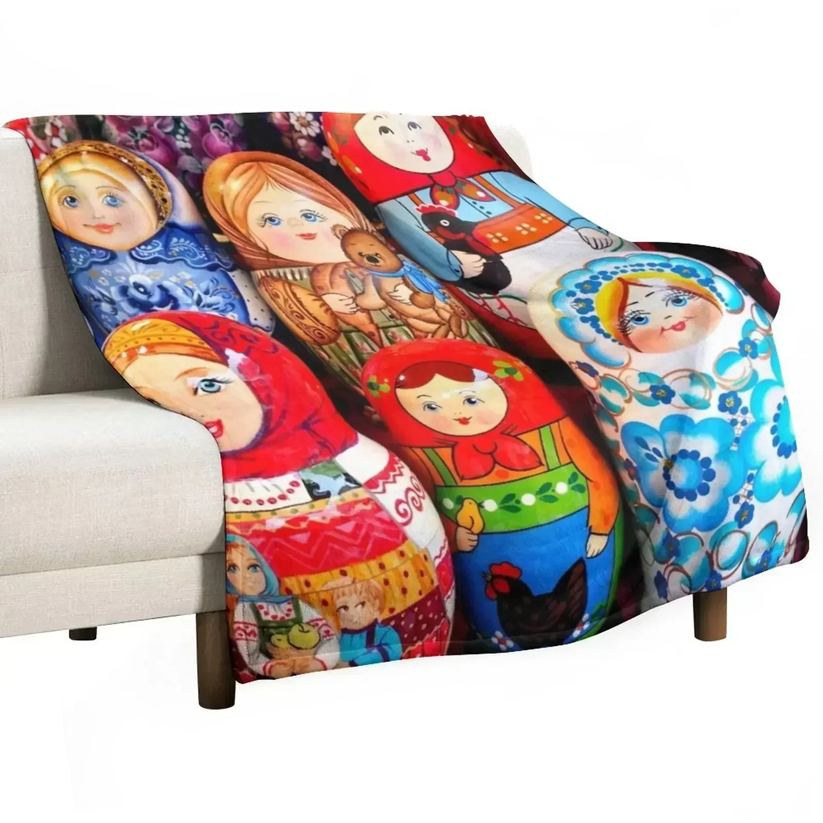 Новое одеяло Matrioska летние роскошные дизайнерские мягкие плюшевые плед-одеяла