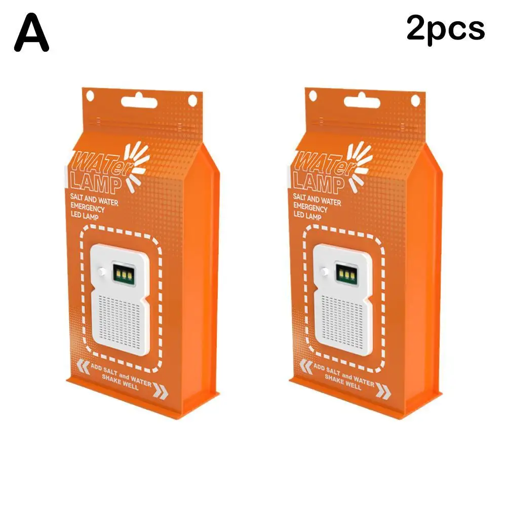 

2pcs Long Life LED Salt Water Lamp Portable Camping Light For Camping Hiking Outdoor Survival Night Fishing Lamp Emergency Light