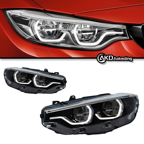 Автозапчасти для BMW F32 передние фары 2013-2019 4 серии F33 F36 M4 стиль светодиодный дневные огни двойной проектор автомобильные аксессуары