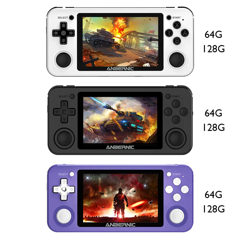 

3.5-inch IPS screen Vibration Handheld Gaming Console 64G 128G 14000 Games Support GB GBC NDS PSP PS1 SFC FC MD GG with TF Card