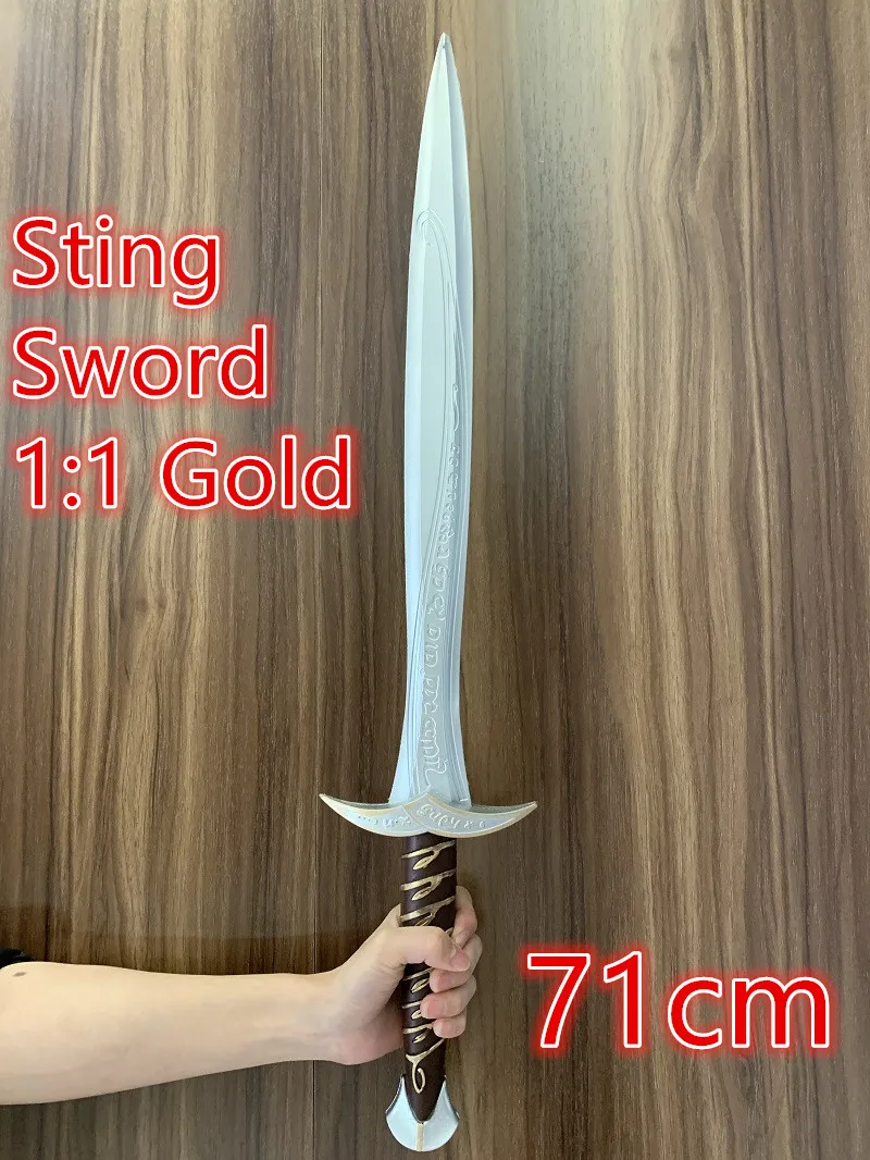 Cos подарок 71 см стральный меч эльфы косплей инмантация Золотое оружие