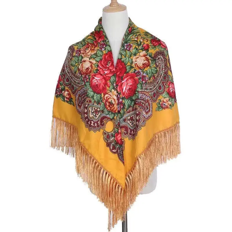 Ladies Cotton Linen Scarf Fashion Shawl Casual Vintage Bohemian Print Ethnic Style Best Seller Tassel Women best seller New Hot |