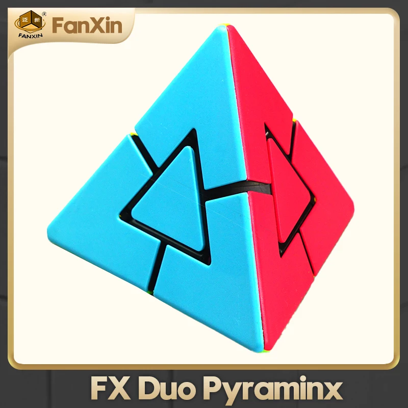 Необычная форма магический куб двойная Пирамида 2x2 головоломка для мозга