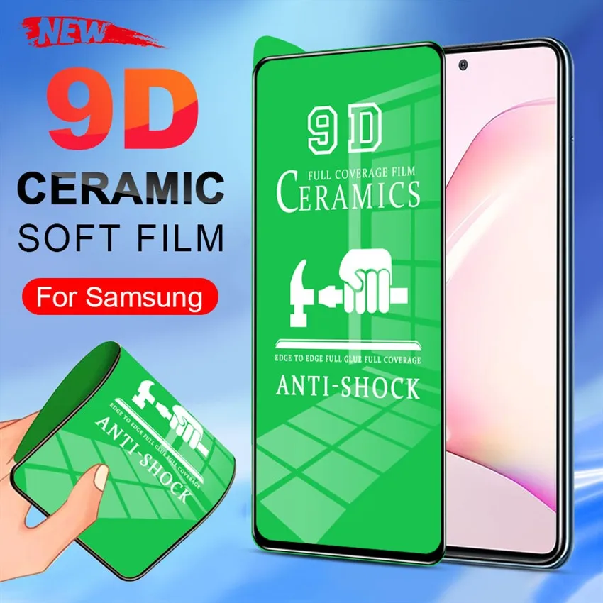 Мягкий керамический защитный стеклянный экран для Samsung Galaxy A14 A24 A34 A54 A73 A53 A33 A23 A13 A72 A52 A32 A12 A51 A50 A71 on.