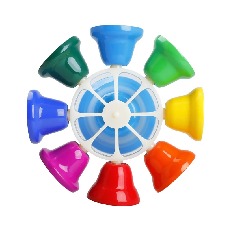 

8 Tone Colorful Touch Clock Melody Bells Carillon Class Bell Handbell Hand Bell Note Children Musical Toy Percussion Instrument