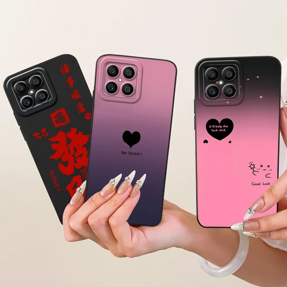 Фото Чехол для Honor X8 4G, HonorX8 5G VNE-N41, Honor X6, HonorX6, HonorX8 с милым котом, модный мультяшный дизайн, мягкий чехол из ТПУ для телефона №2