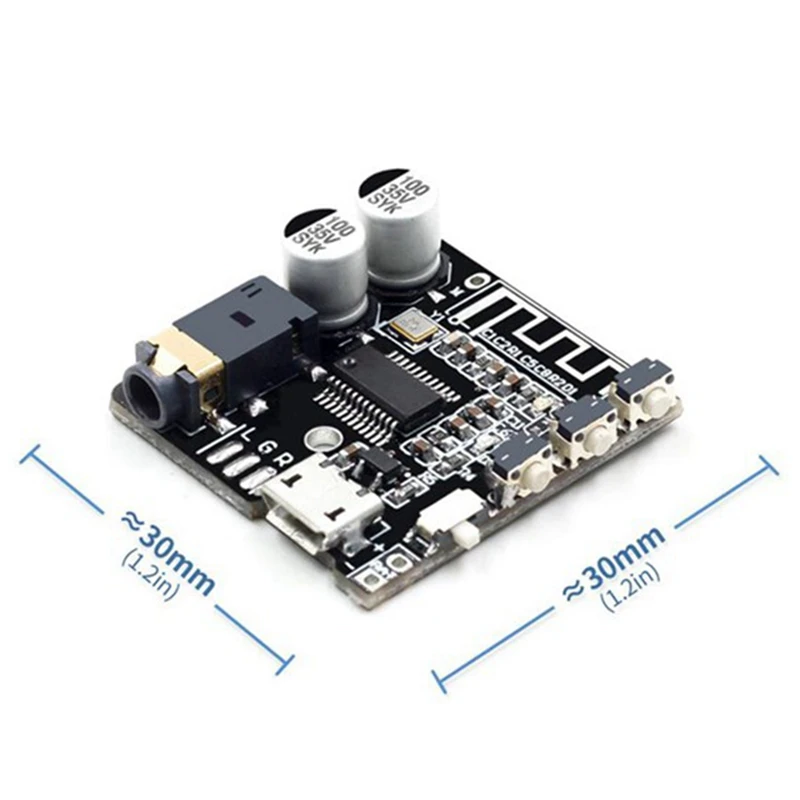 Плата аудиоприемника с Micro-USB Bluetooth 4 1 Mp3 стерео музыкальный модуль (2 шт. в упаковке)