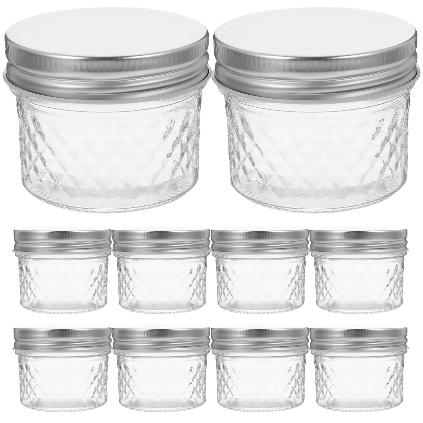 

Jars Glass Jam Containersjar Dispensers Clear Mini Honey Mason Home Mouth Smallsyrups Conserving Bottle Drinking Lids Glasses