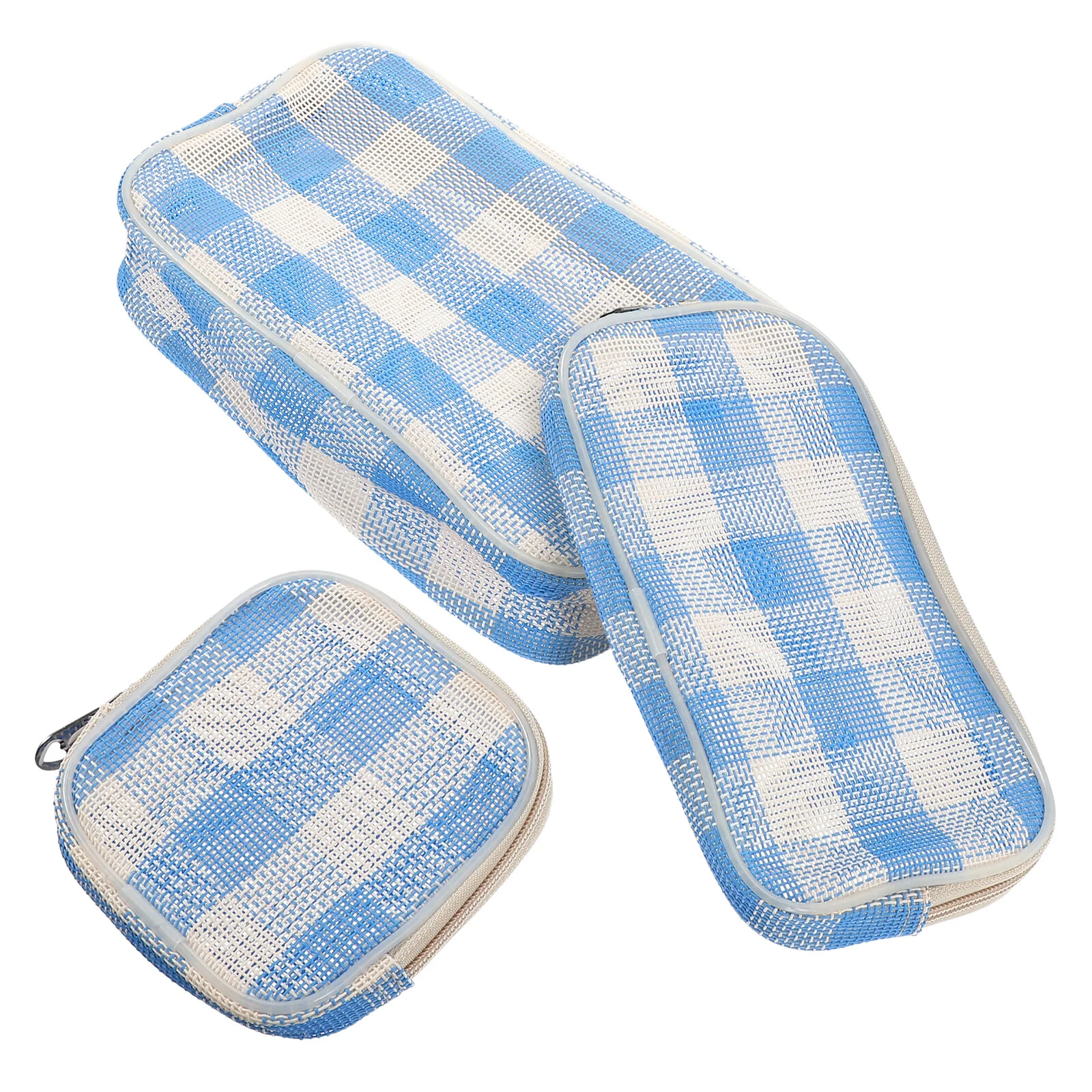 

3 Pcs Portable Makeup Bag Organizer Bag Toiletry Make-up Bags Women Zippered Storage Medicine Pack Travel Pouch